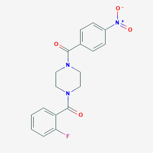 1-(2-fluorobenzoyl)-4-(4-nitrobenzoyl)piperazine