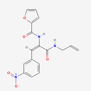 molecular formula C17H15N3O5 B5286224 N-[1-[(allylamino)carbonyl]-2-(3-nitrophenyl)vinyl]-2-furamide 