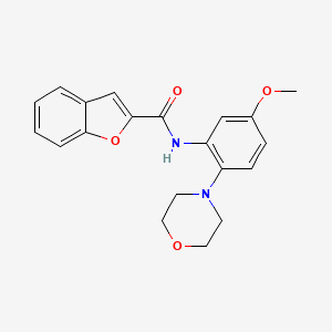 molecular formula C20H20N2O4 B5286232 N-[5-methoxy-2-(4-morpholinyl)phenyl]-1-benzofuran-2-carboxamide 