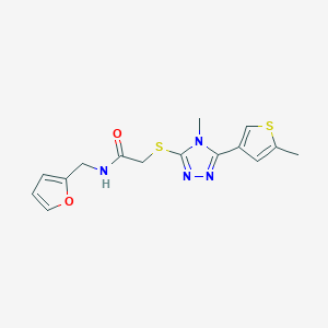 N-(2-furylmethyl)-2-{[4-methyl-5-(5-methyl-3-thienyl)-4H-1,2,4-triazol-3-yl]thio}acetamide