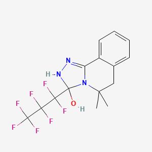 3-(heptafluoropropyl)-5,5-dimethyl-2,3,5,6-tetrahydro[1,2,4]triazolo[3,4-a]isoquinolin-3-ol