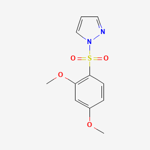 molecular formula C11H12N2O4S B5286273 1-[(2,4-dimethoxyphenyl)sulfonyl]-1H-pyrazole 