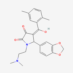 5-(1,3-benzodioxol-5-yl)-1-[2-(dimethylamino)ethyl]-4-(2,5-dimethylbenzoyl)-3-hydroxy-1,5-dihydro-2H-pyrrol-2-one