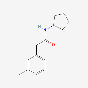 molecular formula C14H19NO B5286291 N-cyclopentyl-2-(3-methylphenyl)acetamide 