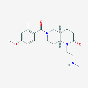 rel-(4aS,8aR)-6-(4-methoxy-2-methylbenzoyl)-1-[2-(methylamino)ethyl]octahydro-1,6-naphthyridin-2(1H)-one hydrochloride