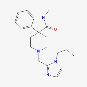 molecular formula C20H26N4O B5286330 1-methyl-1'-[(1-propyl-1H-imidazol-2-yl)methyl]spiro[indole-3,4'-piperidin]-2(1H)-one 