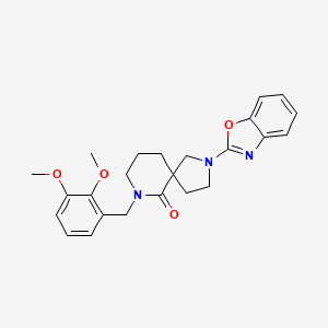 molecular formula C24H27N3O4 B5286350 2-(1,3-benzoxazol-2-yl)-7-(2,3-dimethoxybenzyl)-2,7-diazaspiro[4.5]decan-6-one 