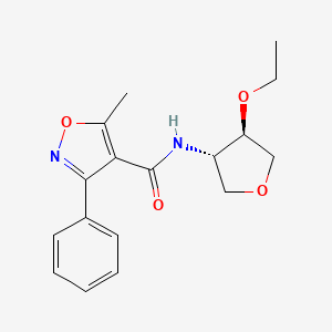 N-[(3S,4R)-4-ethoxyoxolan-3-yl]-5-methyl-3-phenyl-1,2-oxazole-4-carboxamide