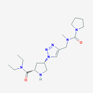 (4S)-N,N-diethyl-4-(4-{[methyl(1-pyrrolidinylcarbonyl)amino]methyl}-1H-1,2,3-triazol-1-yl)-L-prolinamide hydrochloride