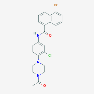 N-[4-(4-acetyl-1-piperazinyl)-3-chlorophenyl]-5-bromo-1-naphthamide