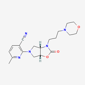 6-methyl-2-[(3aS*,6aR*)-3-(3-morpholin-4-ylpropyl)-2-oxohexahydro-5H-pyrrolo[3,4-d][1,3]oxazol-5-yl]nicotinonitrile