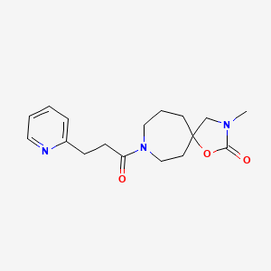 molecular formula C17H23N3O3 B5286411 3-methyl-8-[3-(2-pyridinyl)propanoyl]-1-oxa-3,8-diazaspiro[4.6]undecan-2-one 