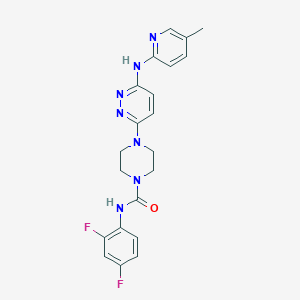 N-(2,4-difluorophenyl)-4-{6-[(5-methyl-2-pyridinyl)amino]-3-pyridazinyl}-1-piperazinecarboxamide