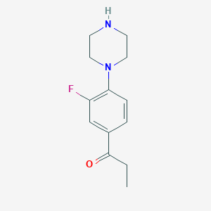 molecular formula C13H17FN2O B5286453 1-[3-fluoro-4-(1-piperazinyl)phenyl]-1-propanone CAS No. 5934-32-7