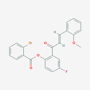 4-fluoro-2-[3-(2-methoxyphenyl)acryloyl]phenyl 2-bromobenzoate