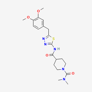 N~4~-[5-(3,4-dimethoxybenzyl)-1,3,4-thiadiazol-2-yl]-N~1~,N~1~-dimethyl-1,4-piperidinedicarboxamide