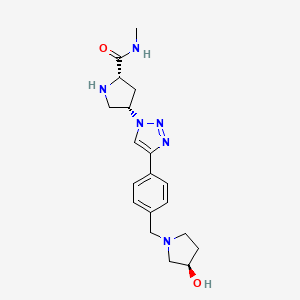 (4S)-4-[4-(4-{[(3R)-3-hydroxy-1-pyrrolidinyl]methyl}phenyl)-1H-1,2,3-triazol-1-yl]-N-methyl-L-prolinamide dihydrochloride