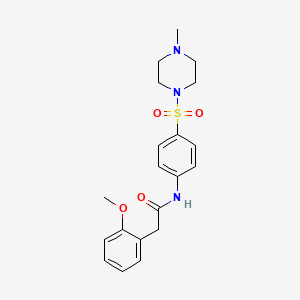 2-(2-methoxyphenyl)-N-{4-[(4-methyl-1-piperazinyl)sulfonyl]phenyl}acetamide