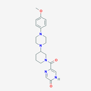 molecular formula C21H27N5O3 B5286552 5-({3-[4-(4-methoxyphenyl)-1-piperazinyl]-1-piperidinyl}carbonyl)-2-pyrazinol 