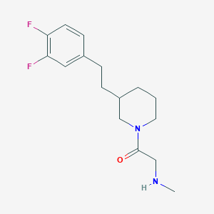 molecular formula C16H22F2N2O B5286567 (2-{3-[2-(3,4-difluorophenyl)ethyl]-1-piperidinyl}-2-oxoethyl)methylamine hydrochloride 