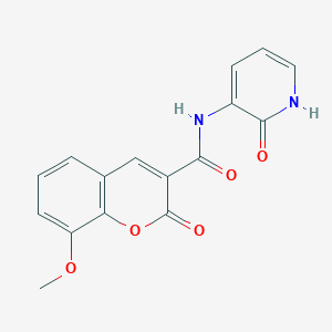 8-methoxy-2-oxo-N-(2-oxo-1,2-dihydropyridin-3-yl)-2H-chromene-3-carboxamide