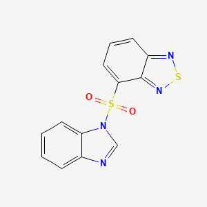 molecular formula C13H8N4O2S2 B5286572 4-(1H-benzimidazol-1-ylsulfonyl)-2,1,3-benzothiadiazole 