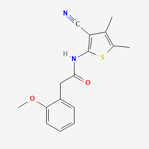 N-(3-cyano-4,5-dimethyl-2-thienyl)-2-(2-methoxyphenyl)acetamide