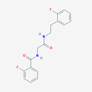 2-fluoro-N-(2-{[2-(2-fluorophenyl)ethyl]amino}-2-oxoethyl)benzamide