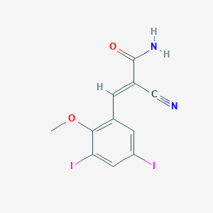 2-cyano-3-(3,5-diiodo-2-methoxyphenyl)acrylamide