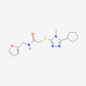 2-[(5-cyclopentyl-4-methyl-4H-1,2,4-triazol-3-yl)thio]-N-(2-furylmethyl)acetamide