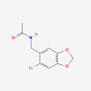 molecular formula C10H10BrNO3 B5286642 N-[(6-bromo-1,3-benzodioxol-5-yl)methyl]acetamide 