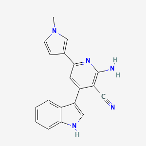 2-amino-4-(1H-indol-3-yl)-6-(1-methyl-1H-pyrrol-3-yl)nicotinonitrile