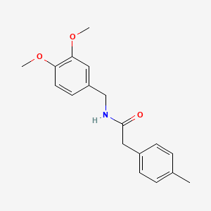 molecular formula C18H21NO3 B5286659 N-(3,4-dimethoxybenzyl)-2-(4-methylphenyl)acetamide 