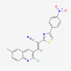 3-(2-chloro-6-methyl-3-quinolinyl)-2-[4-(4-nitrophenyl)-1,3-thiazol-2-yl]acrylonitrile