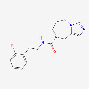 molecular formula C16H19FN4O B5286720 N-[2-(2-fluorophenyl)ethyl]-6,7-dihydro-5H-imidazo[1,5-a][1,4]diazepine-8(9H)-carboxamide 