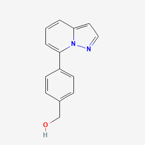 (4-pyrazolo[1,5-a]pyridin-7-ylphenyl)methanol