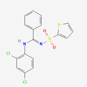 molecular formula C17H12Cl2N2O2S2 B5286739 N-(2,4-dichlorophenyl)-N'-(2-thienylsulfonyl)benzenecarboximidamide 