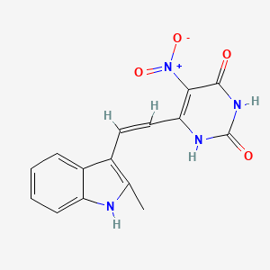 6-[2-(2-methyl-1H-indol-3-yl)vinyl]-5-nitro-2,4(1H,3H)-pyrimidinedione