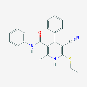 5-cyano-6-(ethylthio)-2-methyl-N,4-diphenyl-1,4-dihydro-3-pyridinecarboxamide