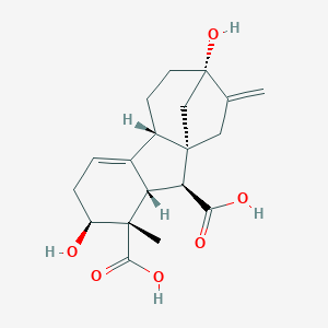 B052868 (1S,2S,3S,4S,5S,9R,12S)-5,12-Dihydroxy-4-methyl-13-methylidenetetracyclo[10.2.1.01,9.03,8]pentadec-7-ene-2,4-dicarboxylic acid CAS No. 19123-84-3