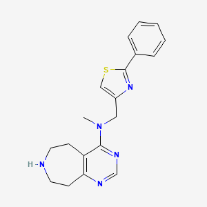 molecular formula C19H21N5S B5286804 N-methyl-N-[(2-phenyl-1,3-thiazol-4-yl)methyl]-6,7,8,9-tetrahydro-5H-pyrimido[4,5-d]azepin-4-amine 