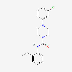 molecular formula C19H22ClN3O B5286842 4-(3-chlorophenyl)-N-(2-ethylphenyl)-1-piperazinecarboxamide 