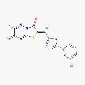 2-{[5-(3-chlorophenyl)-2-furyl]methylene}-6-methyl-7H-[1,3]thiazolo[3,2-b][1,2,4]triazine-3,7(2H)-dione