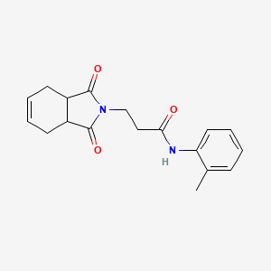 3-(1,3-dioxo-1,3,3a,4,7,7a-hexahydro-2H-isoindol-2-yl)-N-(2-methylphenyl)propanamide