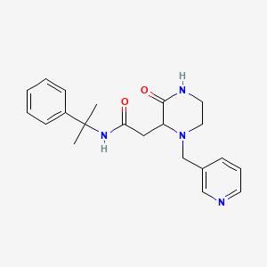 molecular formula C21H26N4O2 B5286865 N-(1-methyl-1-phenylethyl)-2-[3-oxo-1-(3-pyridinylmethyl)-2-piperazinyl]acetamide 