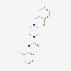 4-(2-chlorobenzyl)-N-(2-fluorophenyl)-1-piperazinecarboxamide