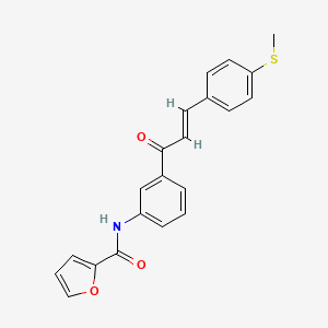 N-(3-{3-[4-(methylthio)phenyl]acryloyl}phenyl)-2-furamide