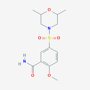 5-(2,6-Dimethylmorpholin-4-yl)sulfonyl-2-methoxybenzamide