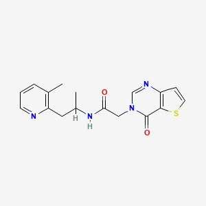 N-[1-methyl-2-(3-methylpyridin-2-yl)ethyl]-2-(4-oxothieno[3,2-d]pyrimidin-3(4H)-yl)acetamide