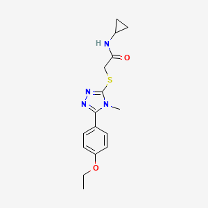 molecular formula C16H20N4O2S B5286907 N-cyclopropyl-2-{[5-(4-ethoxyphenyl)-4-methyl-4H-1,2,4-triazol-3-yl]thio}acetamide 